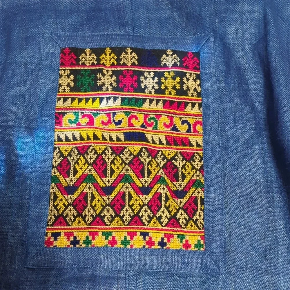 Reversible Hmong embroidery jacket Blazer coat - Picture 8 of 15